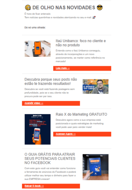 formatos de e-mails - newsletter Os melhores formatos de e-mails para a sua estratégia de Inbound Marketing