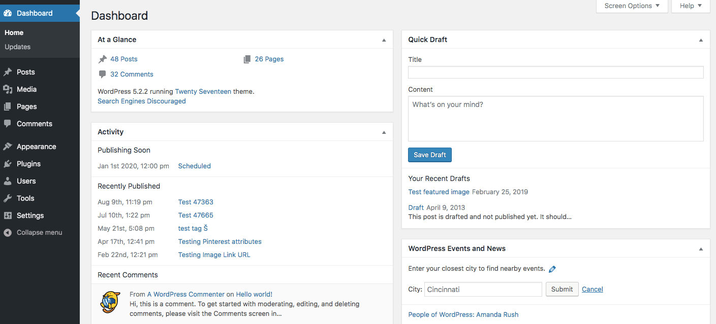 Dashboard widgets API | Common APIs Handbook | WordPress Developer ...